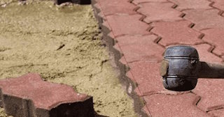 Укладка плитки на песок в Красном Сулине в октябре