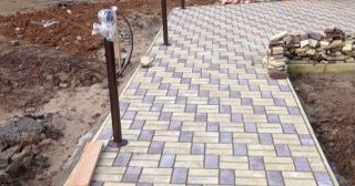 Укладка тротуарной плитки под ключ в Красном Сулине в октябре
